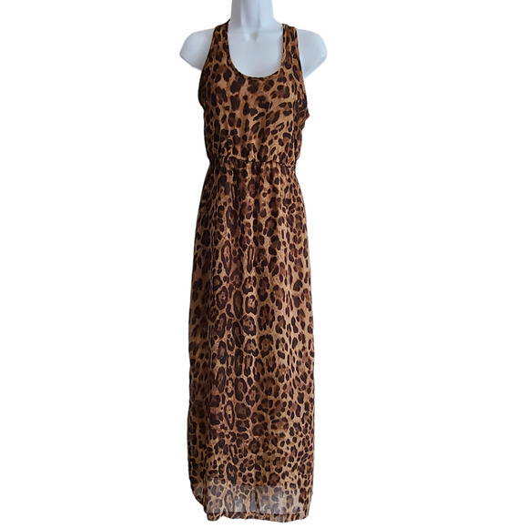 DEE ELLE‎ Racer Back Animal Print Maxi Dress Women's XS - Picture 1 of 10